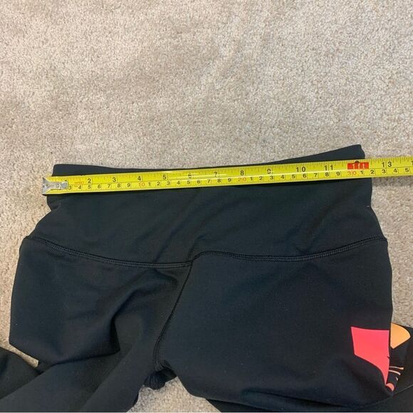 VICTORIA’S Secret VSX Black multicoloured rainbow vertical logo gym leggings XS - Picture 5 of 9